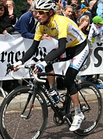 Frank Schleck im Gelben Trikot w�hrend der Tour de Luxembourg 2009
